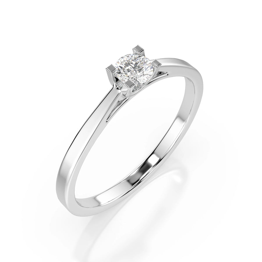Solitaire Ring (Round), 0.15 ct — 101-10020(3.4)