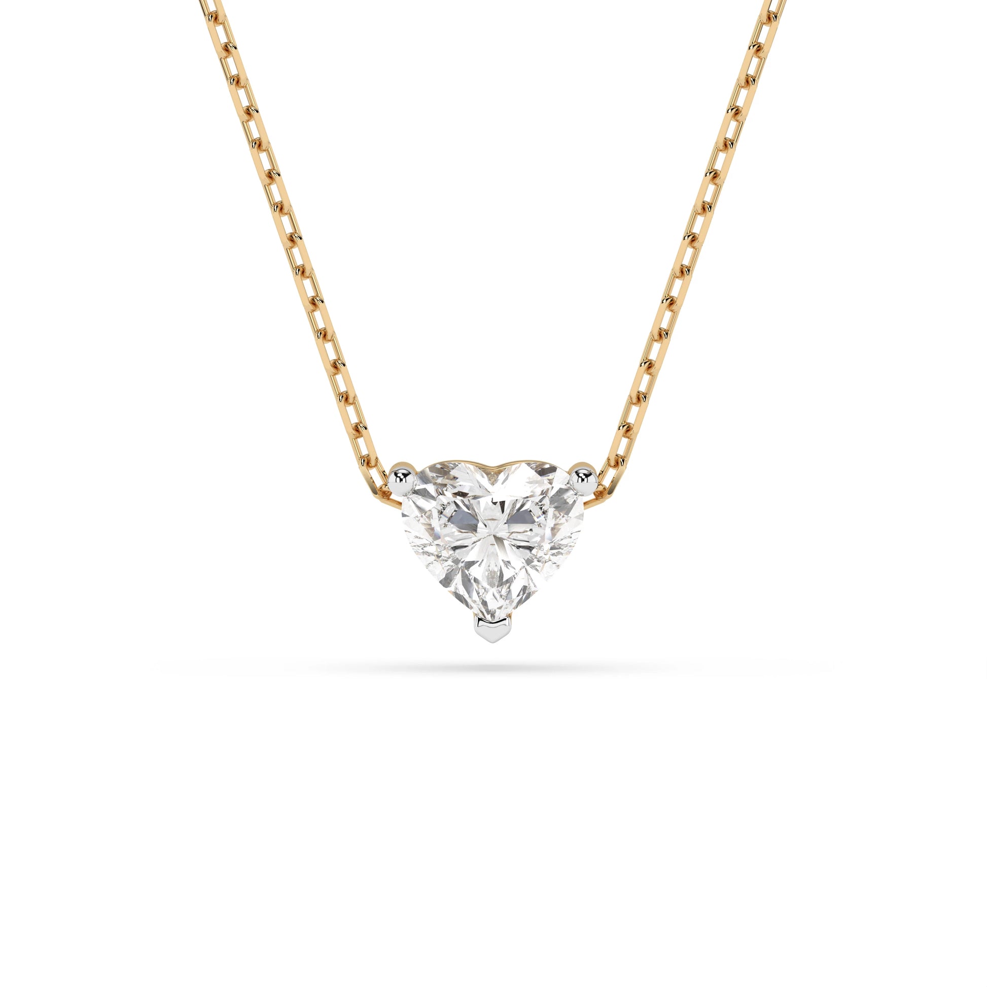 Solitaire Necklace (Heart), 0.3 ct — 104-10066(0.30)HRT