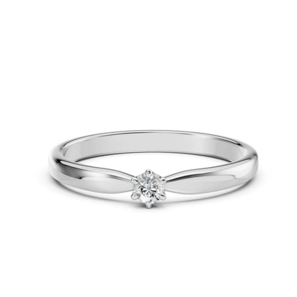 Solitaire Ring (Round), 0.1 ct — 101-10040(3.0)