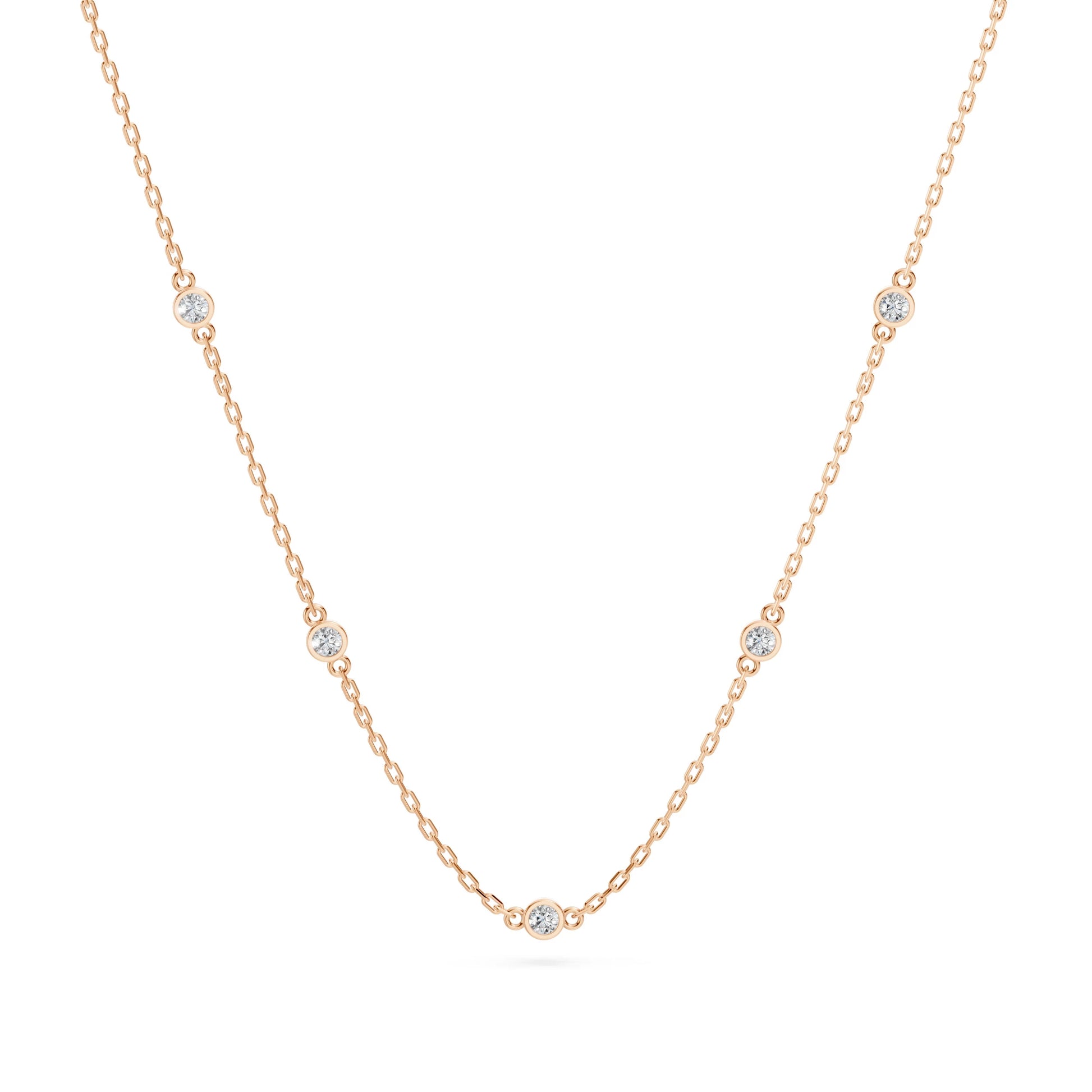 Minimalism Necklace (Round), 0.14 ct — 104-10080/5(1.9)