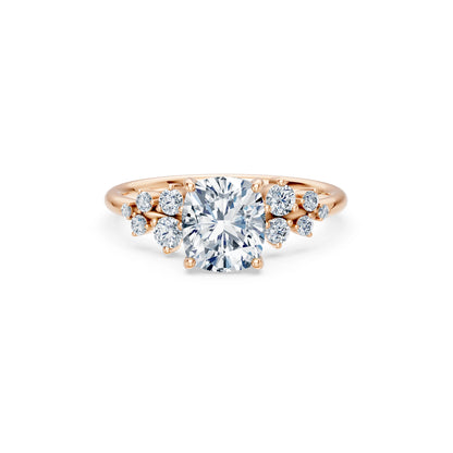 Cushion Lab Grown Diamond Classic Pave Eternity Ring 2.0ct by Qutahia Jewellery