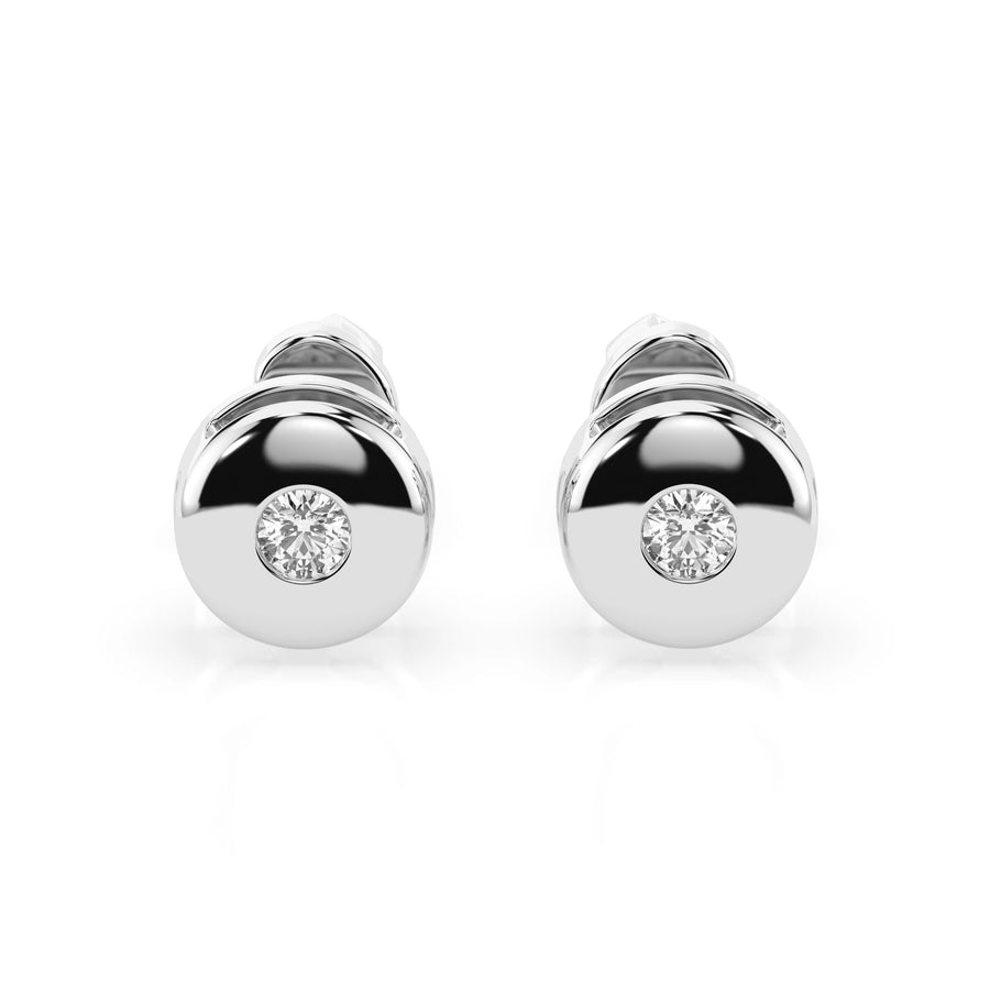 Solitaire Butterfly Earring (Round), 0.08 ct — 102-10048