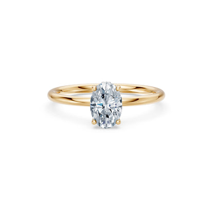 Oval Lab Grown Diamond Micro Pave Engagement Ring 1.0ct by Qutahia Jewellery