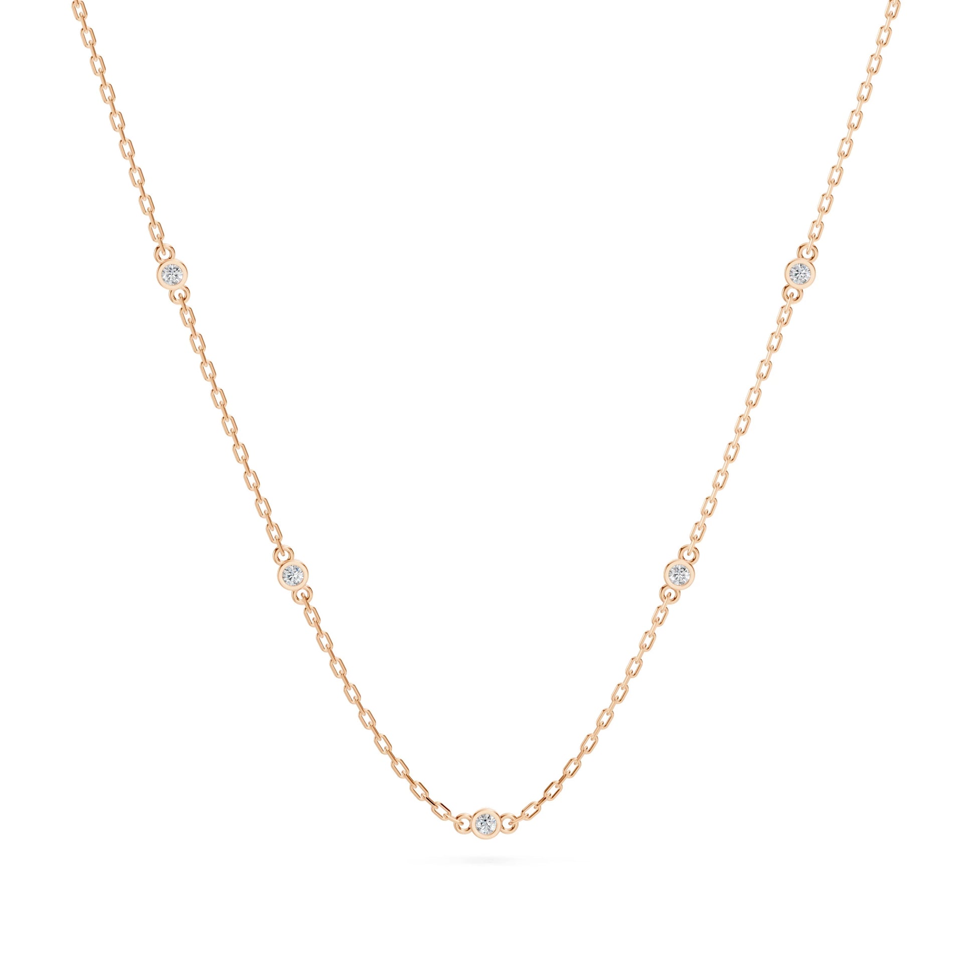 Minimalism Necklace (Round), 0.07 ct — 104-10080/5(1.4)