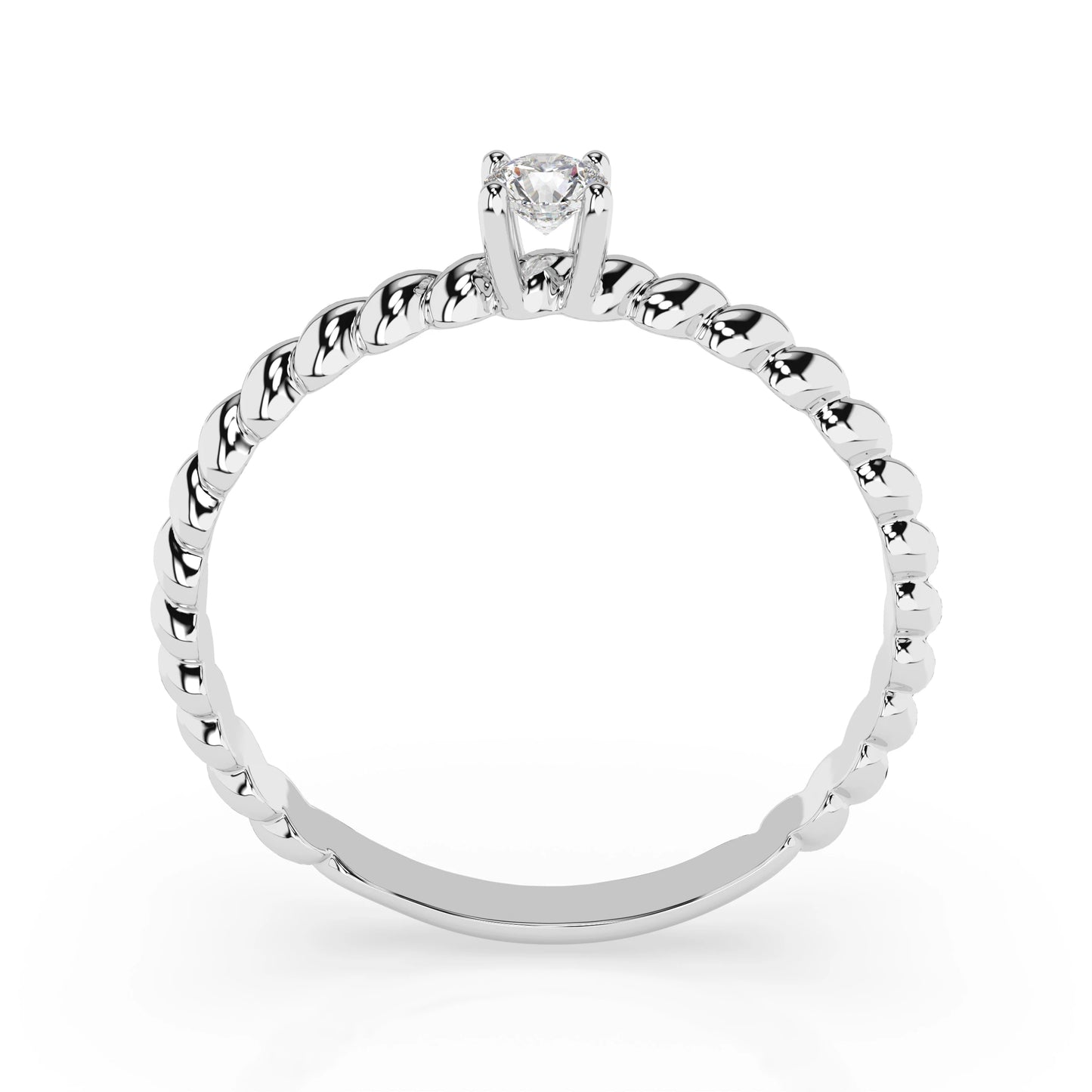 Solitaire Ring (Round), 0.08 ct — 101-10038(2.7)