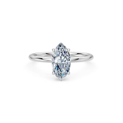 Marquise Lab Grown Diamond Micro Pave Engagement Ring 1.5ct by Qutahia Jewellery