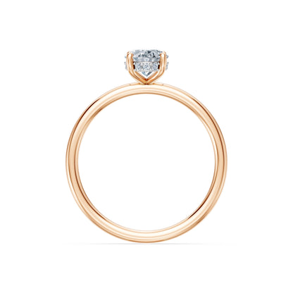 Oval Lab Grown Diamond Micro Pave Engagement Ring 1.0ct by Qutahia Jewellery