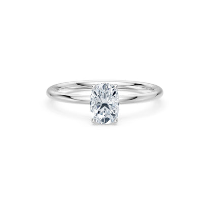 Cushion Lab Grown Diamond Micro Pave Engagement Ring 1.0ct by Qutahia Jewellery