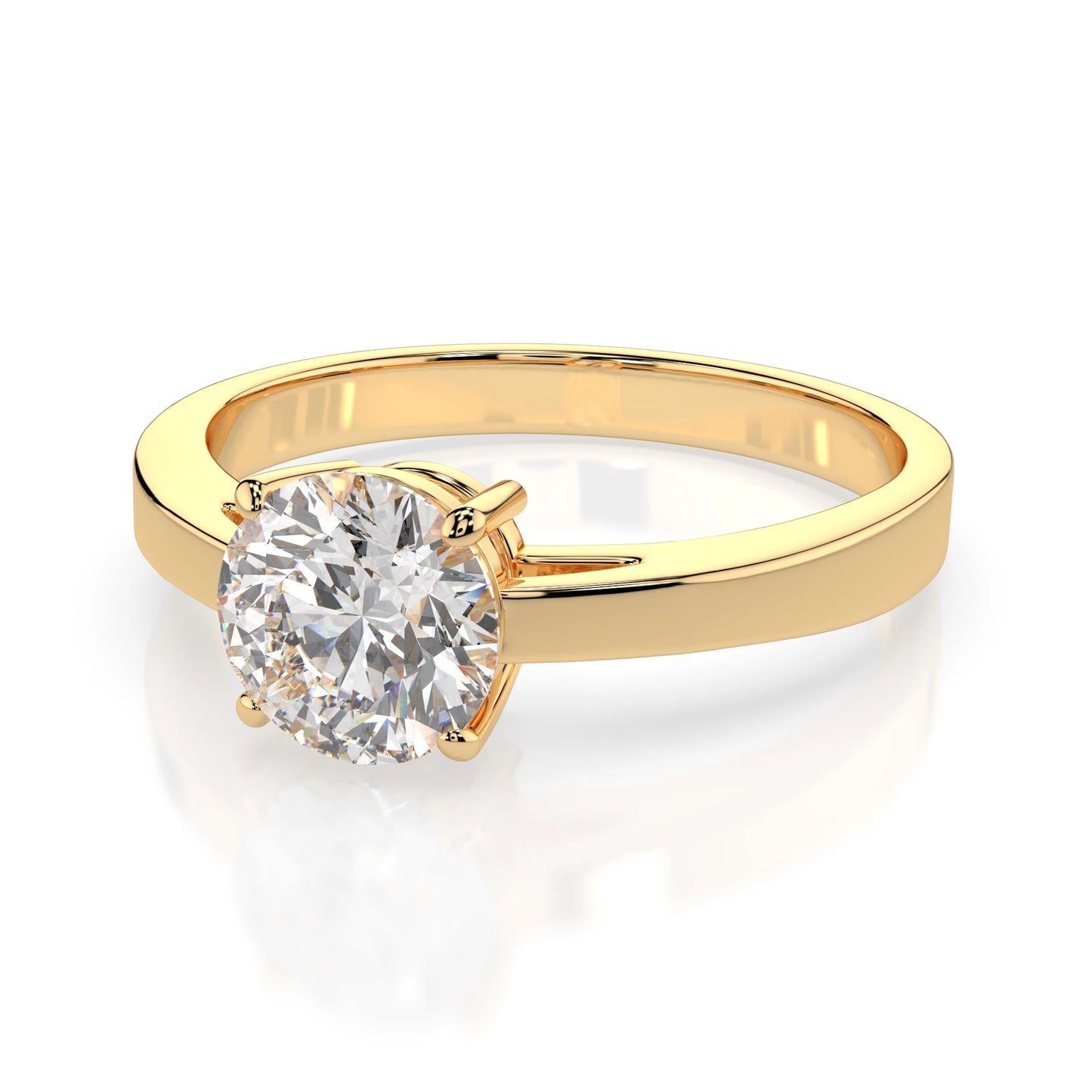 Solitaire Ring (Round), 1.0 ct — 101-10012/1(6.5)