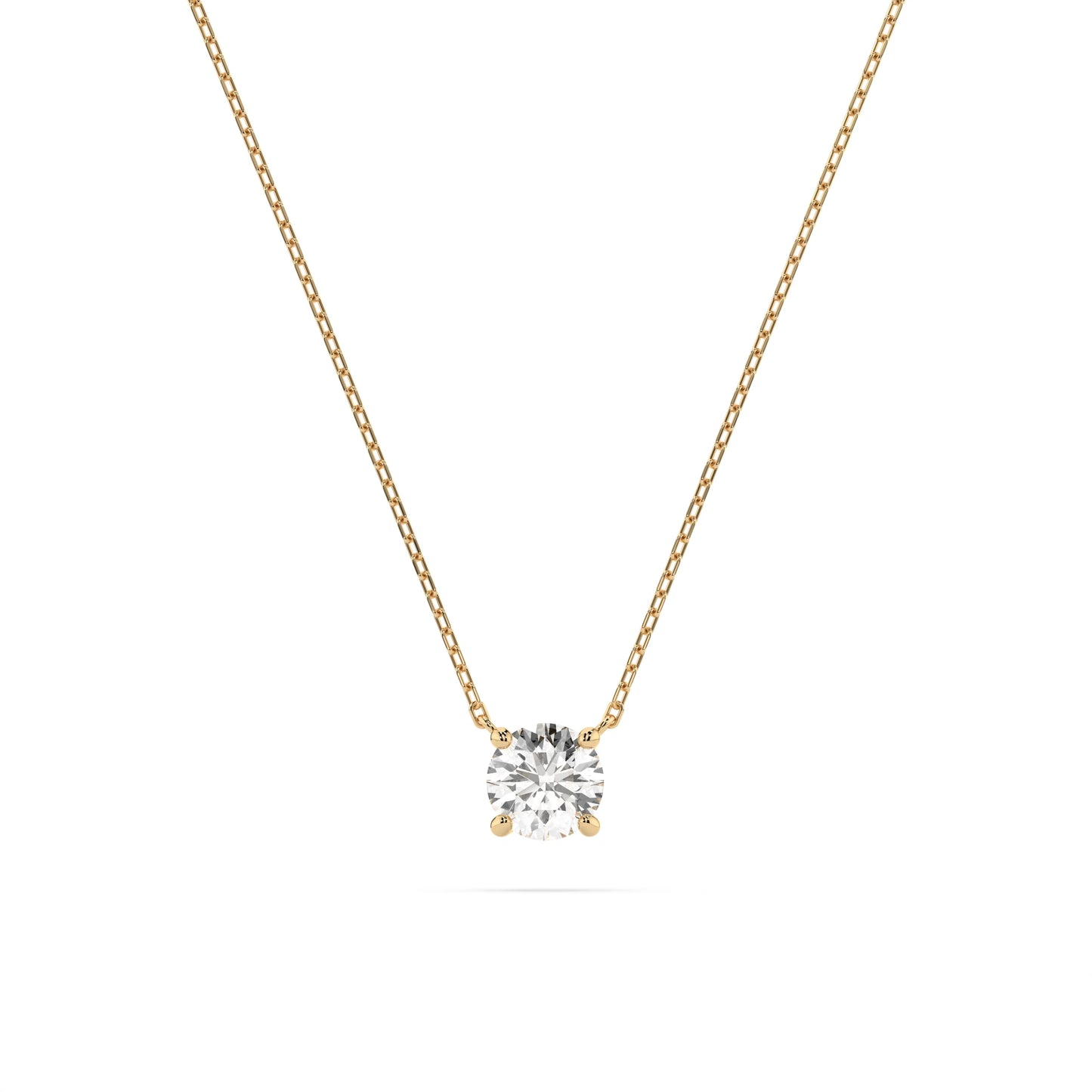 Solitaire Necklace (Round), 0.4 ct — 104-10040(4.7)