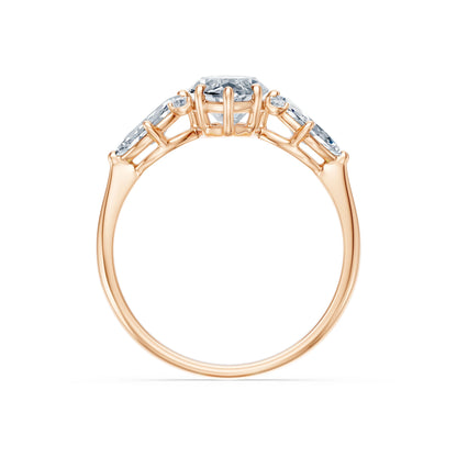 Marquise Lab Grown Diamond Side Stone Eternity Ring 1.5ct by Qutahia Jewellery