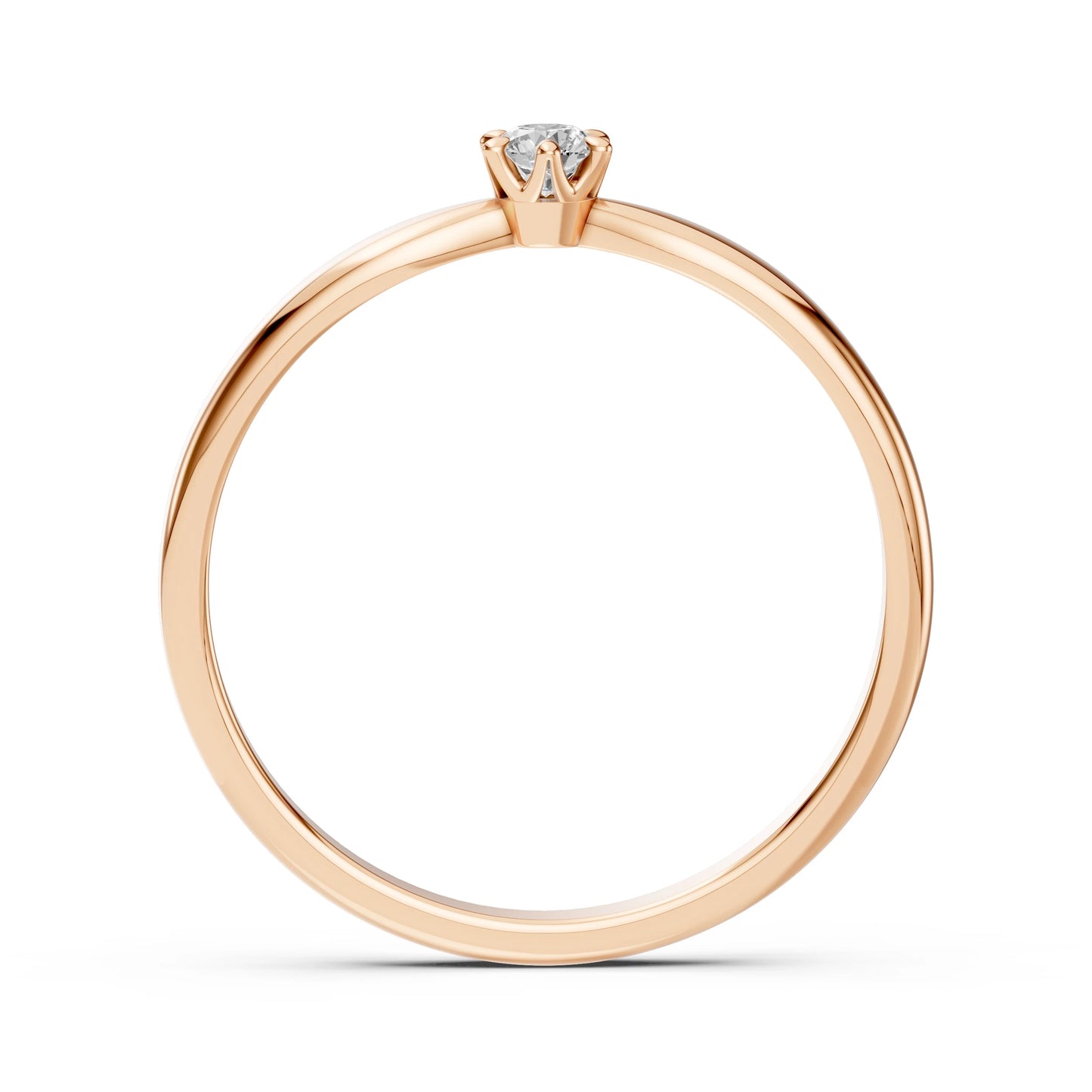Solitaire Ring (Round), 0.1 ct — 101-10040(3.0)