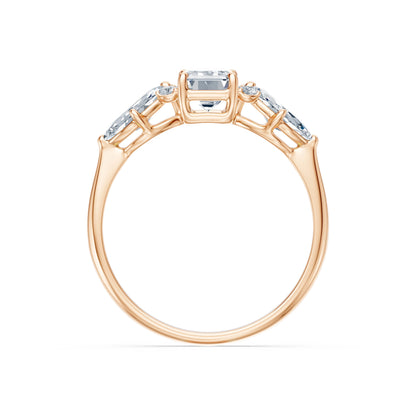 Emerald Lab Grown Diamond Side Stone Eternity Ring 1.0ct by Qutahia Jewellery