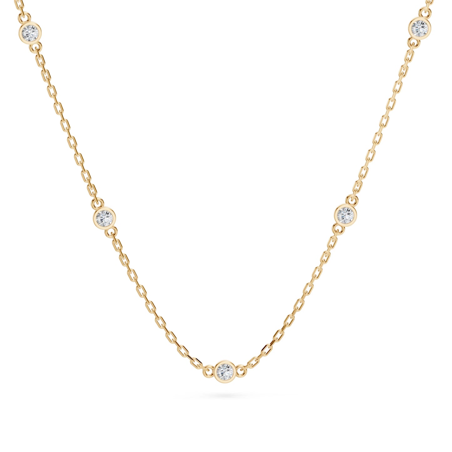 Minimalism Necklace (Round), 0.14 ct — 104-10080/5(1.9)
