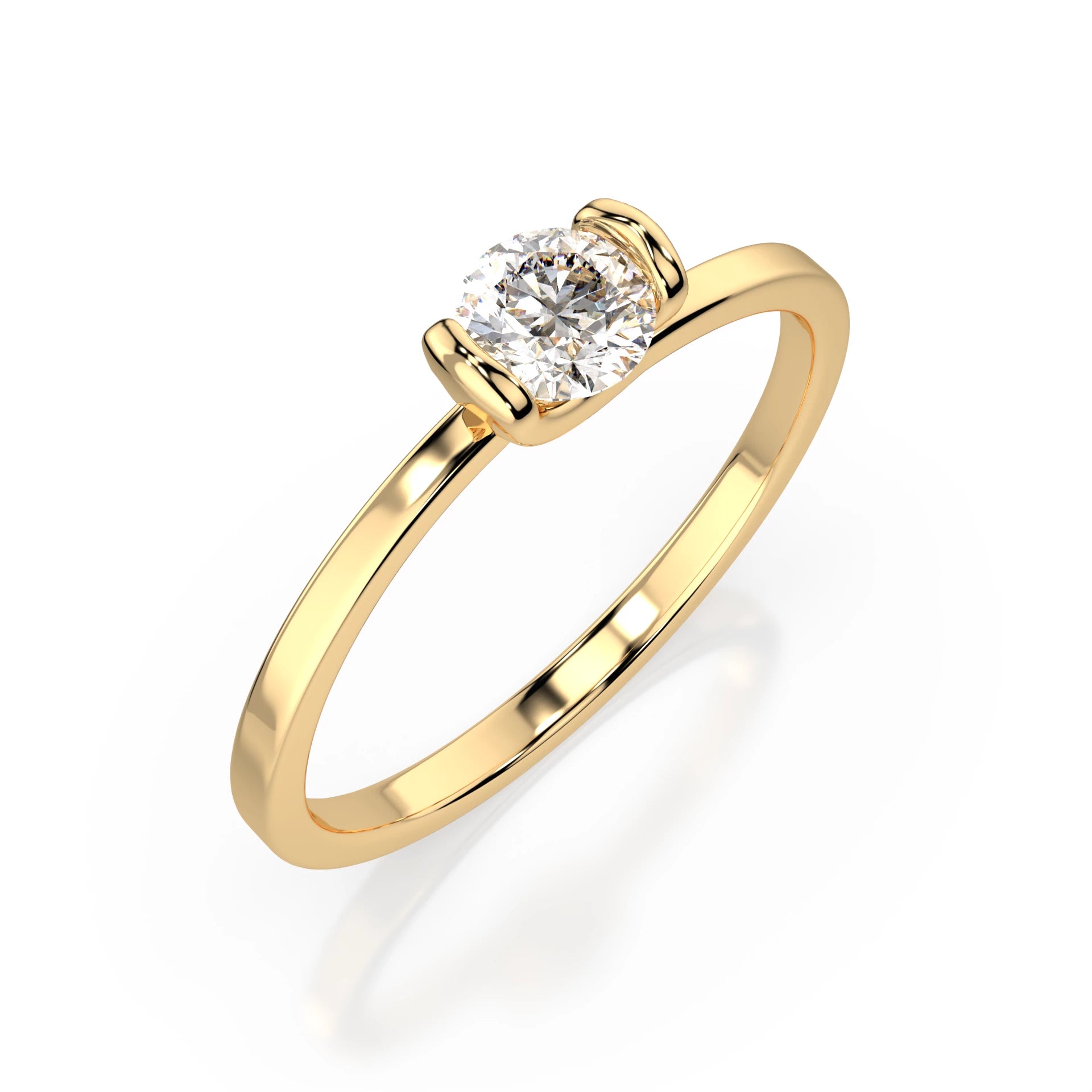 Solitaire Ring (Round), 0.3 ct — 101-10016(4.2)