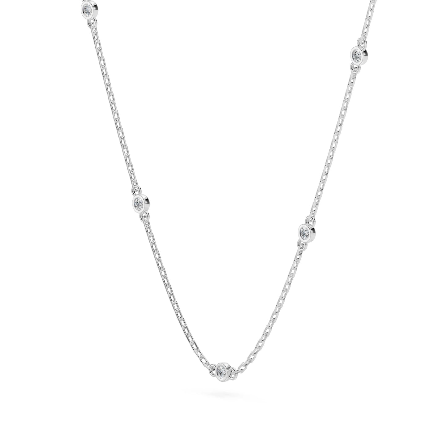 Minimalism Necklace (Round), 0.07 ct — 104-10080/5(1.4)