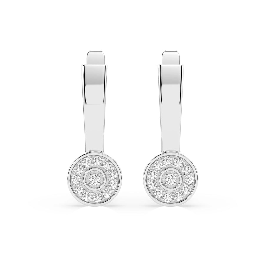 Illusion Diamond Earrings Round 0.13ct by Qutahia Jewellery