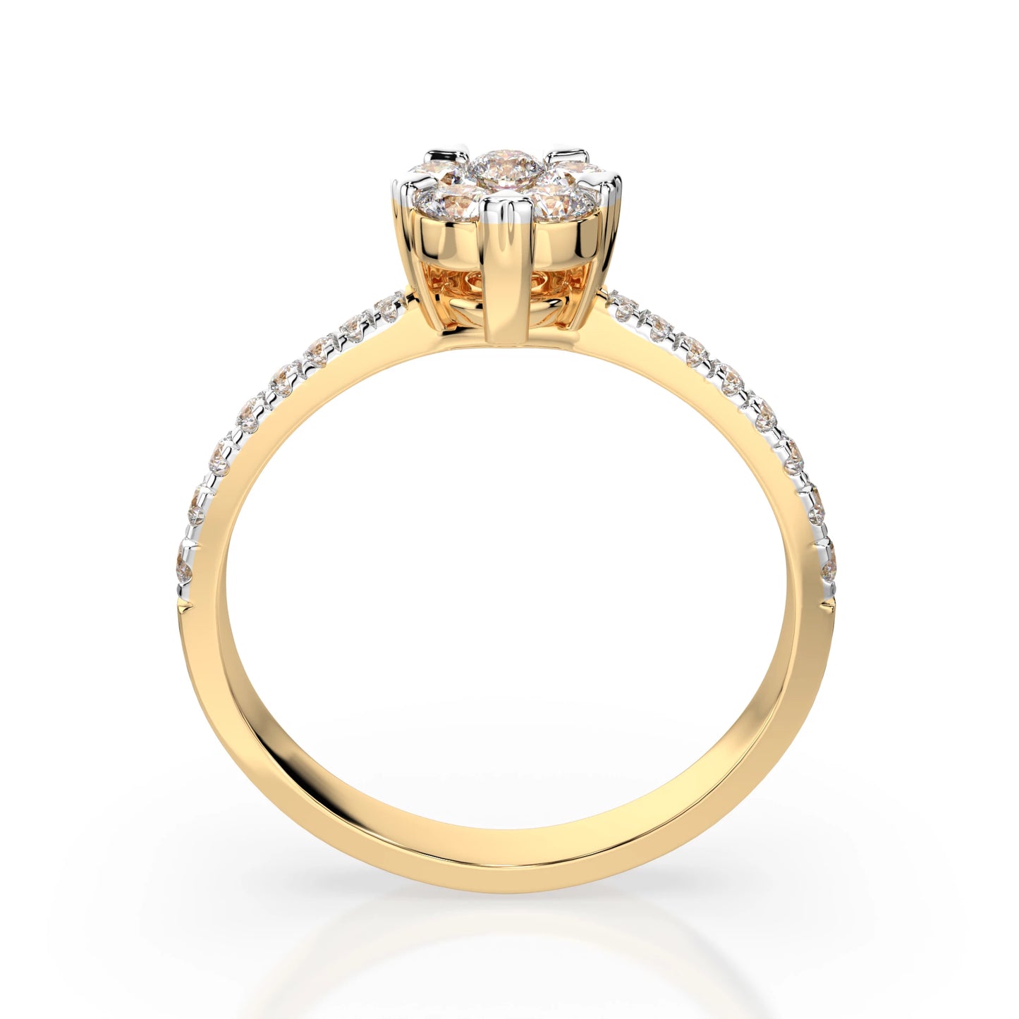 Illusion Ring (Round), 0.1 ct — 101-10015/4(3.0)