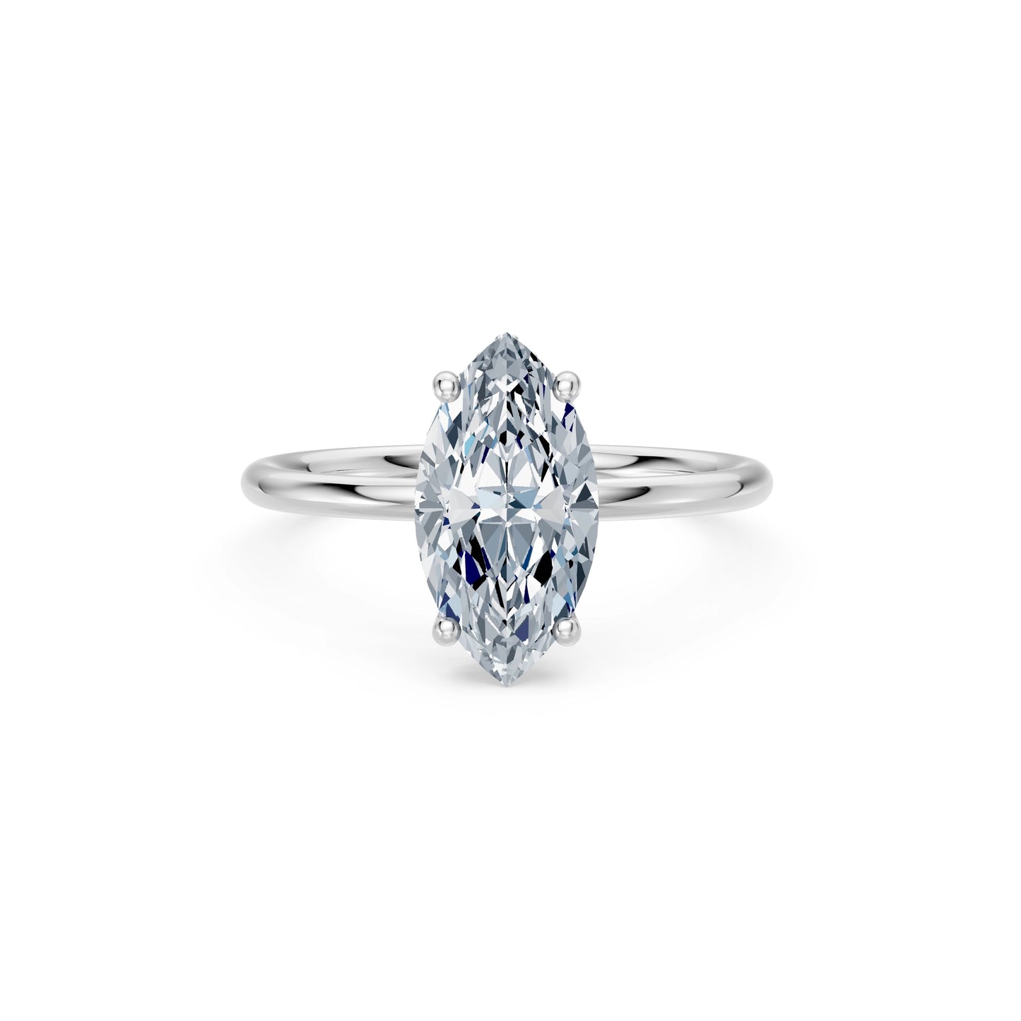 Marquise Lab Grown Diamond Micro Pave Engagement Ring 2.0ct by Qutahia Jewellery