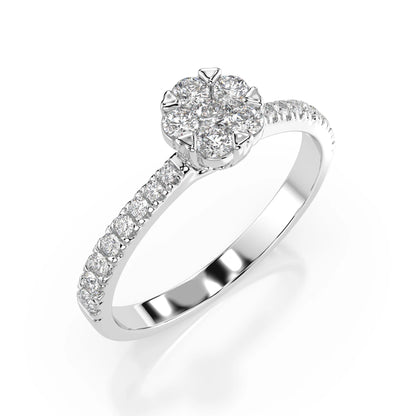 Illusion Ring (Round), 0.06 ct — 101-10015/4(2.5)