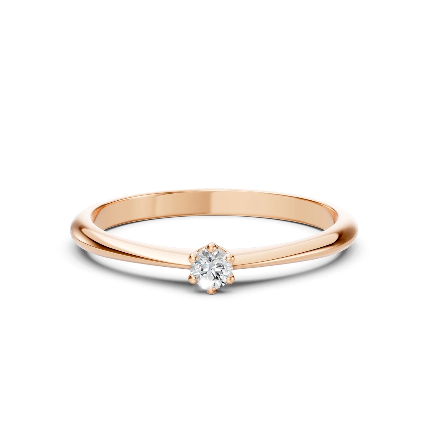 Solitaire Ring (Round), 0.15 ct — 101-10027(3.4)