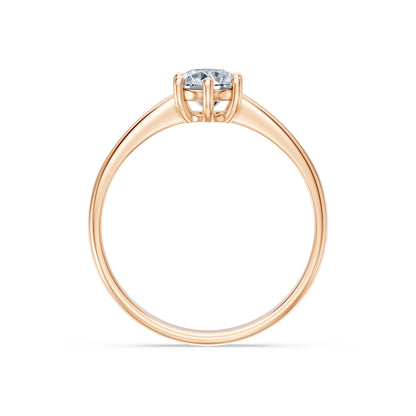 Round Brilliant Diamond Solitaire Engagement Ring 0.7ct by Qutahia Jewellery