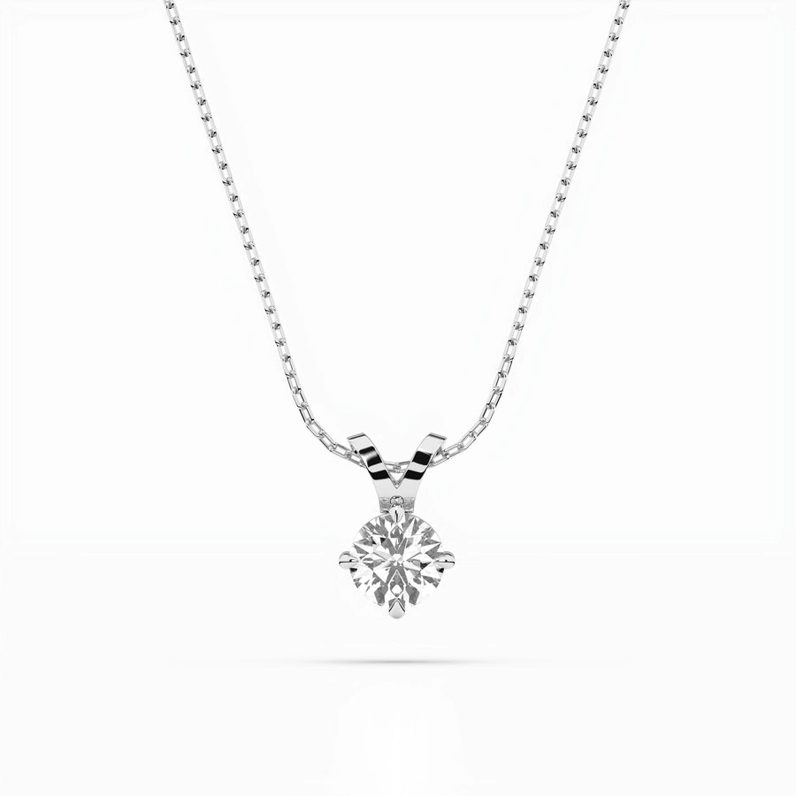 Solitaire Necklace (Round), 0.3 ct — 104-10037(4.2)
