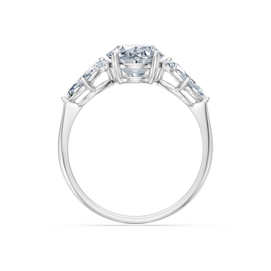 Oval Lab Grown Diamond Side Stone Eternity Ring 2.0ct by Qutahia Jewellery