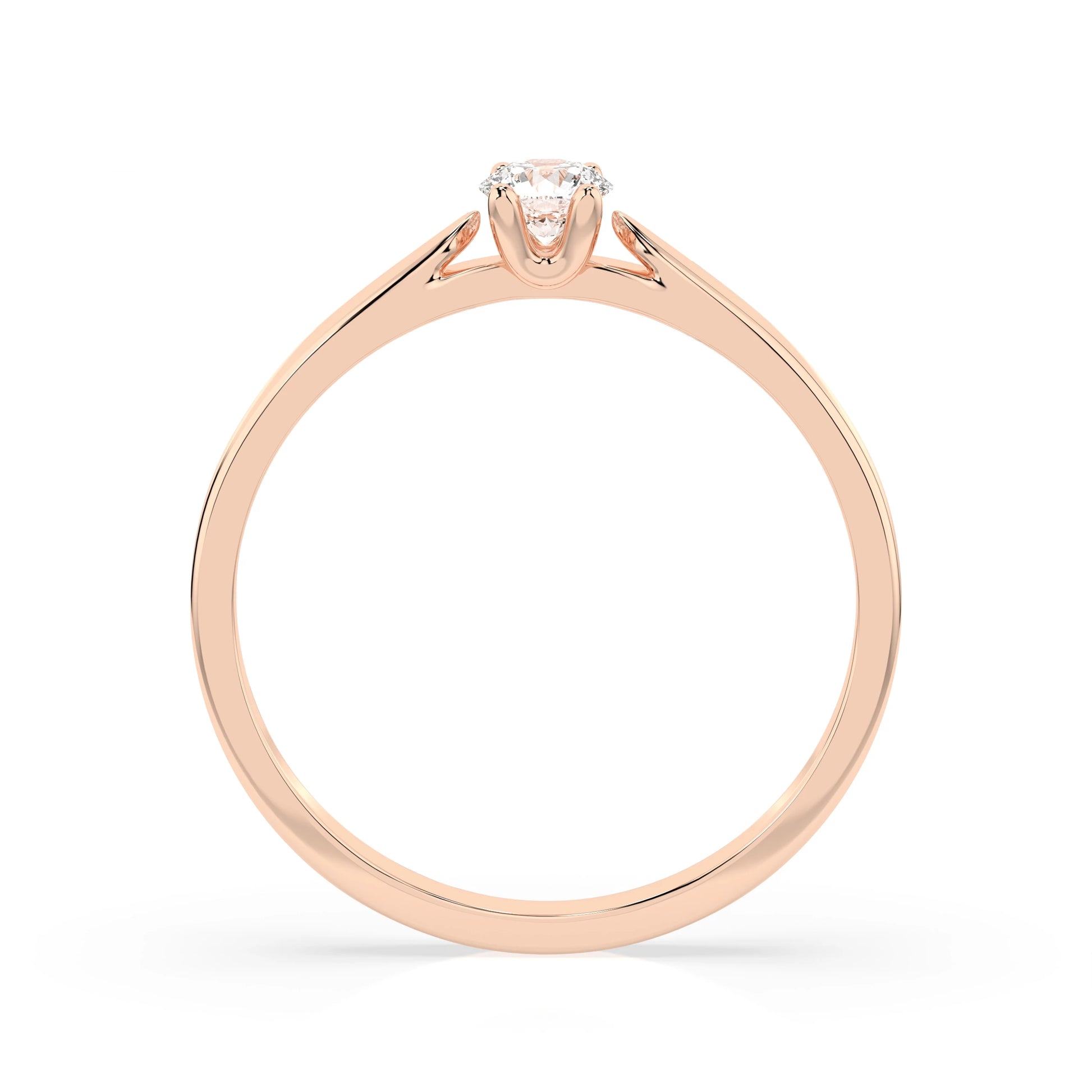 Solitaire Ring (Round), 0.15 ct — 101-10046(3.4)