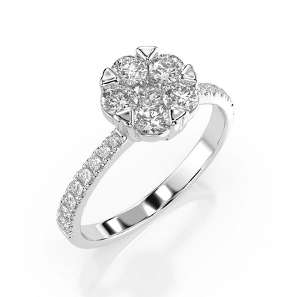 Illusion Ring (Round), 0.15 ct — 101-10015/4(3.4)