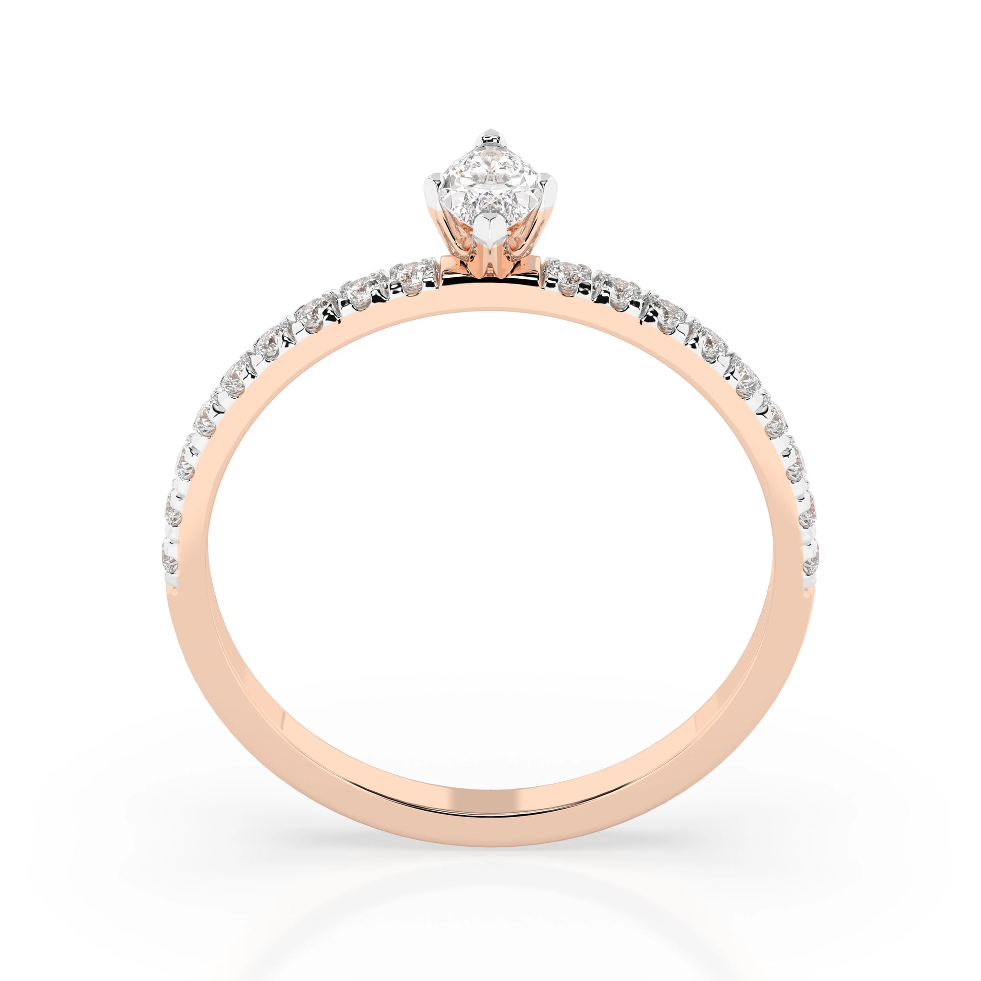 Solitaire Eternity Ring (Marquise), 0.1 ct — 101-10181/4(0.10)MARQUISE