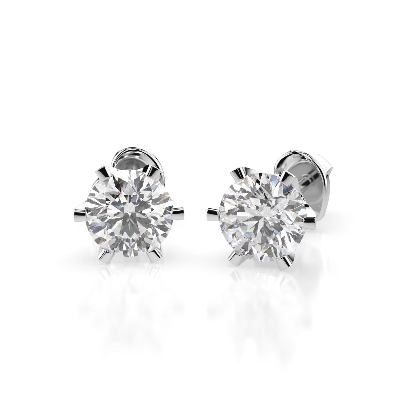 Solitaire Butterfly Earring (Round), 1.0 ct — 102-10040/1(5.1)