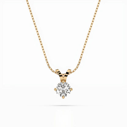 Solitaire Necklace (Round), 0.5 ct — 104-10037(5.1)