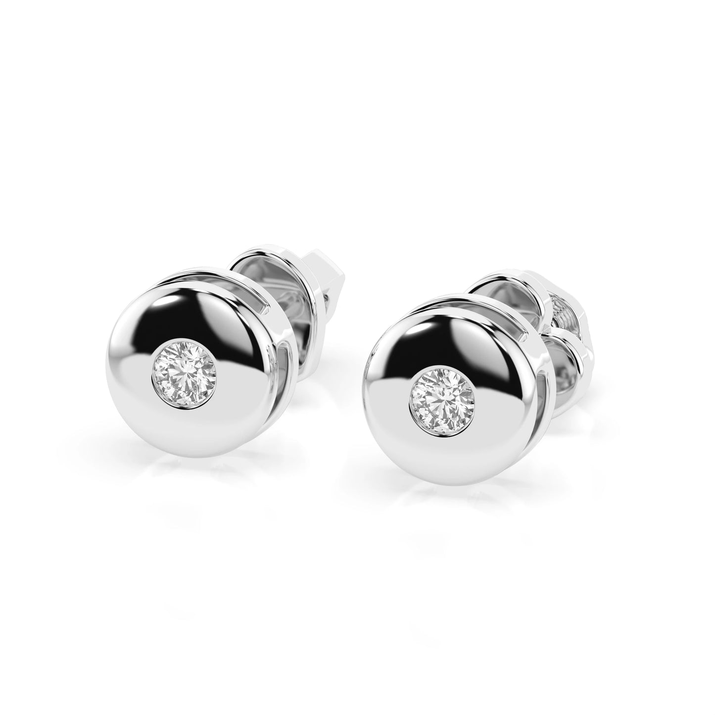 Solitaire Butterfly Earring (Round), 0.08 ct — 102-10048