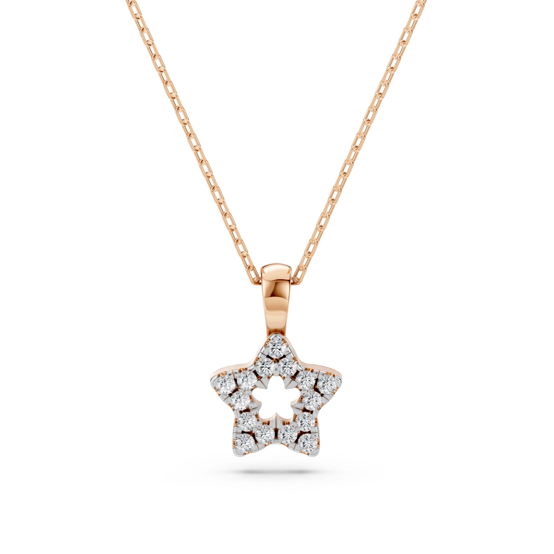 Minimalism Necklace (Round), 0.08 ct — 104-10078