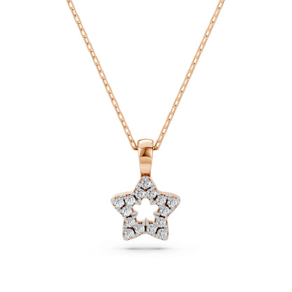 Minimalism Necklace (Round), 0.08 ct — 104-10078