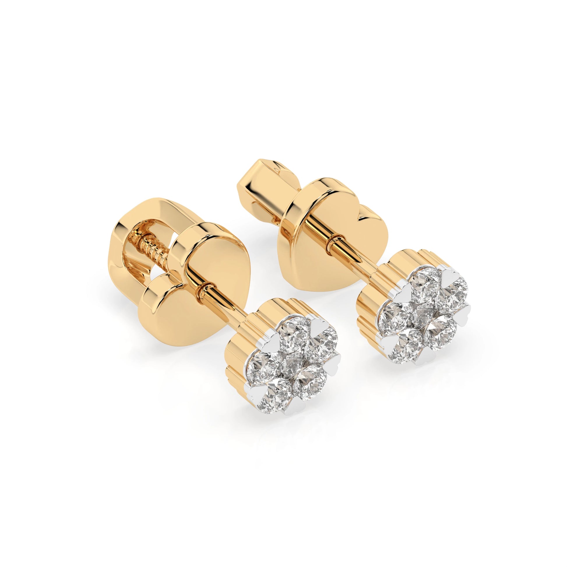 Illusion Earring (Round), 0.06 ct — 102-10015/2(2.0)