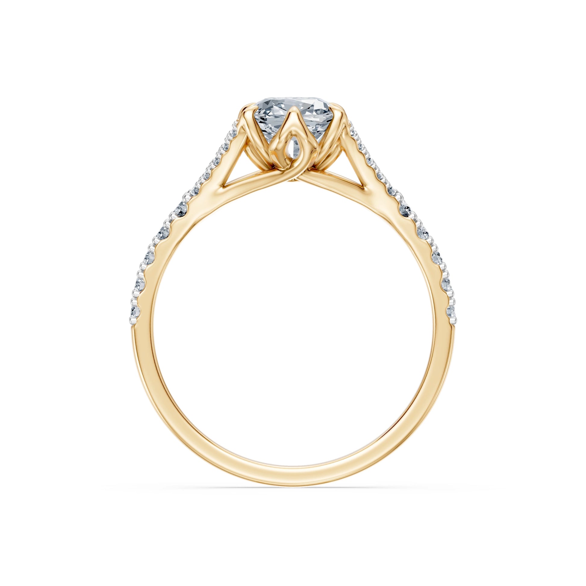 Cushion Lab Grown Diamond Micro Pave Eternity Ring 1.5ct by Qutahia Jewellery