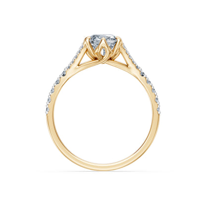 Cushion Lab Grown Diamond Micro Pave Eternity Ring 1.5ct by Qutahia Jewellery