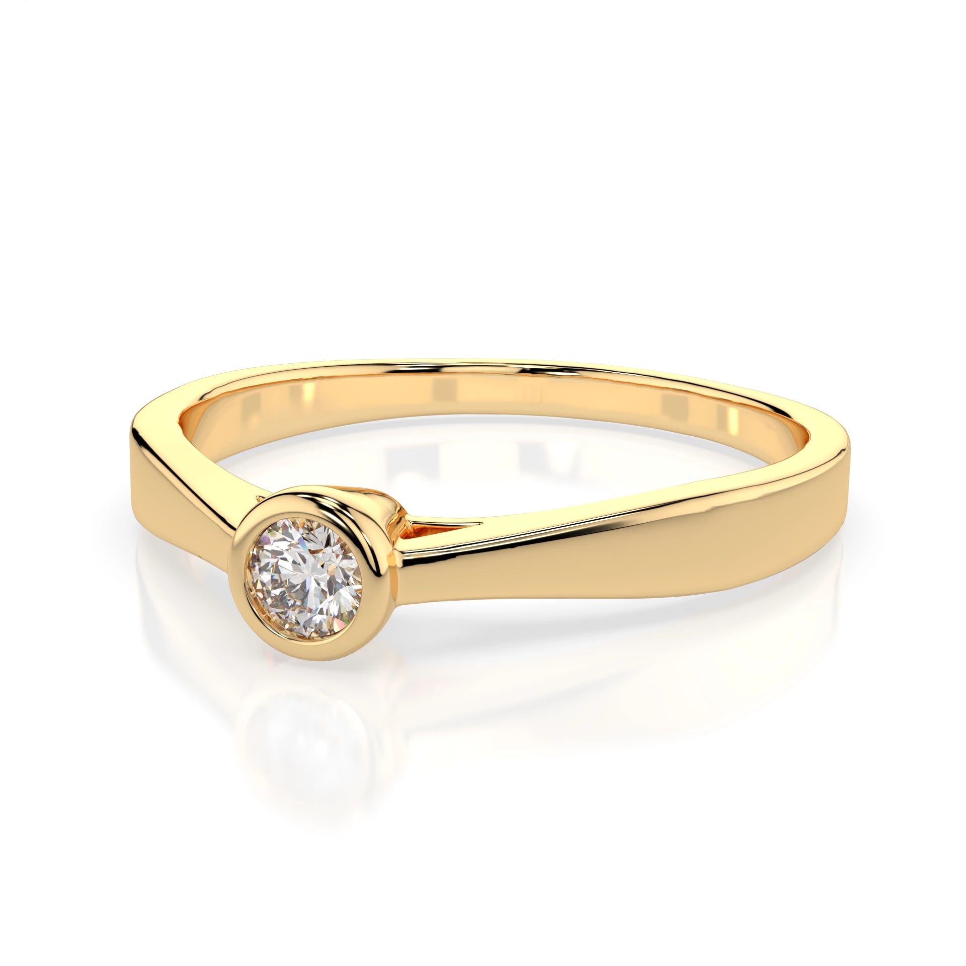 Solitaire Ring (Round), 0.15 ct — 101-10010(3.4)