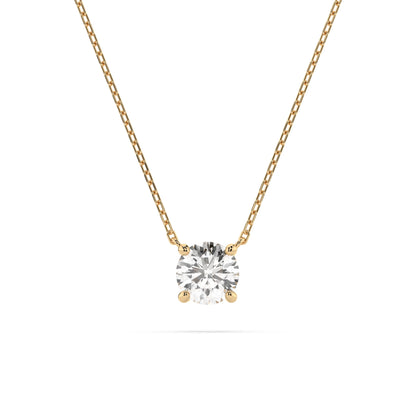 Solitaire Necklace (Round), 0.25 ct — 104-10040(4.0)
