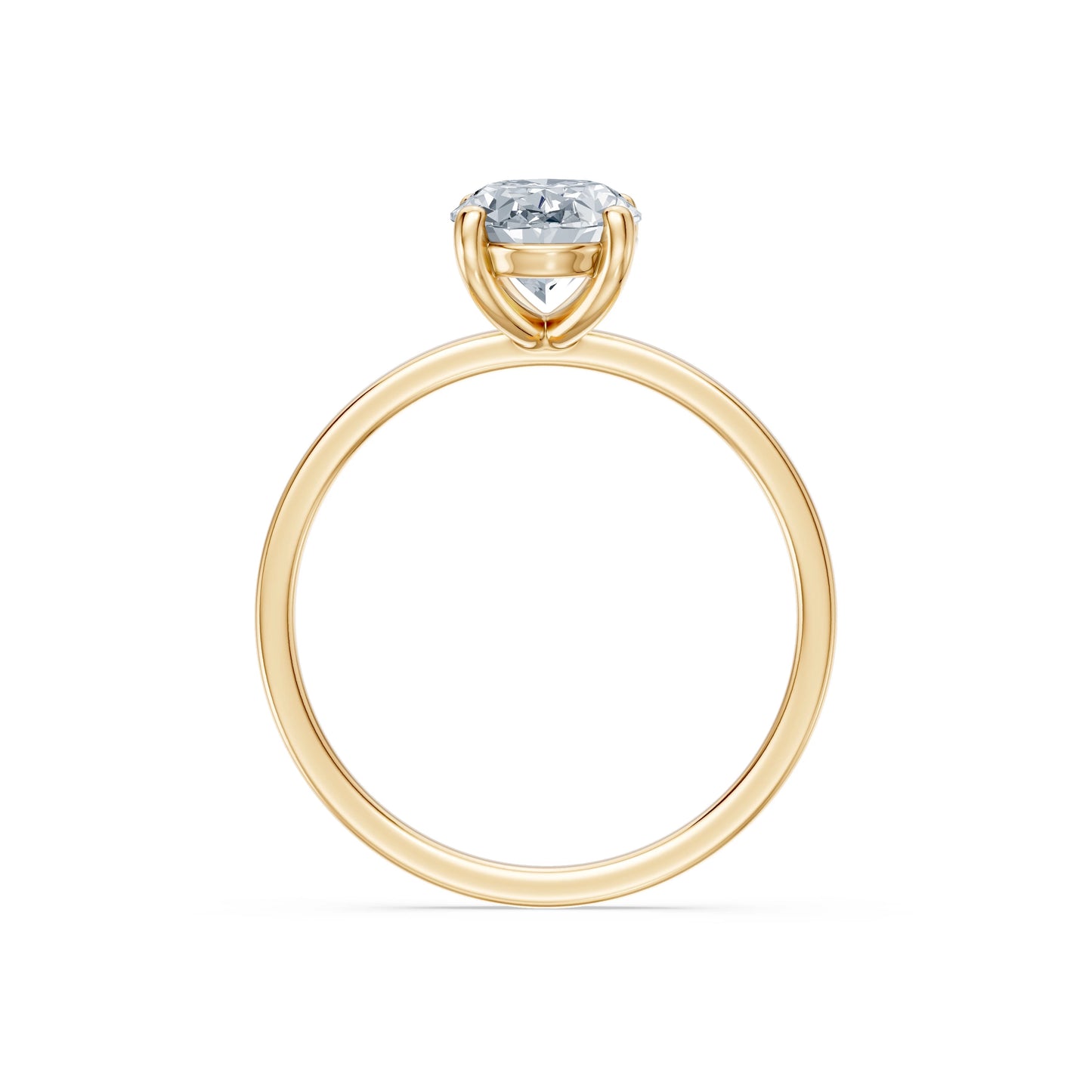 Oval Lab Grown Diamond Solitaire Engagement Ring 1.5ct by Qutahia Jewellery