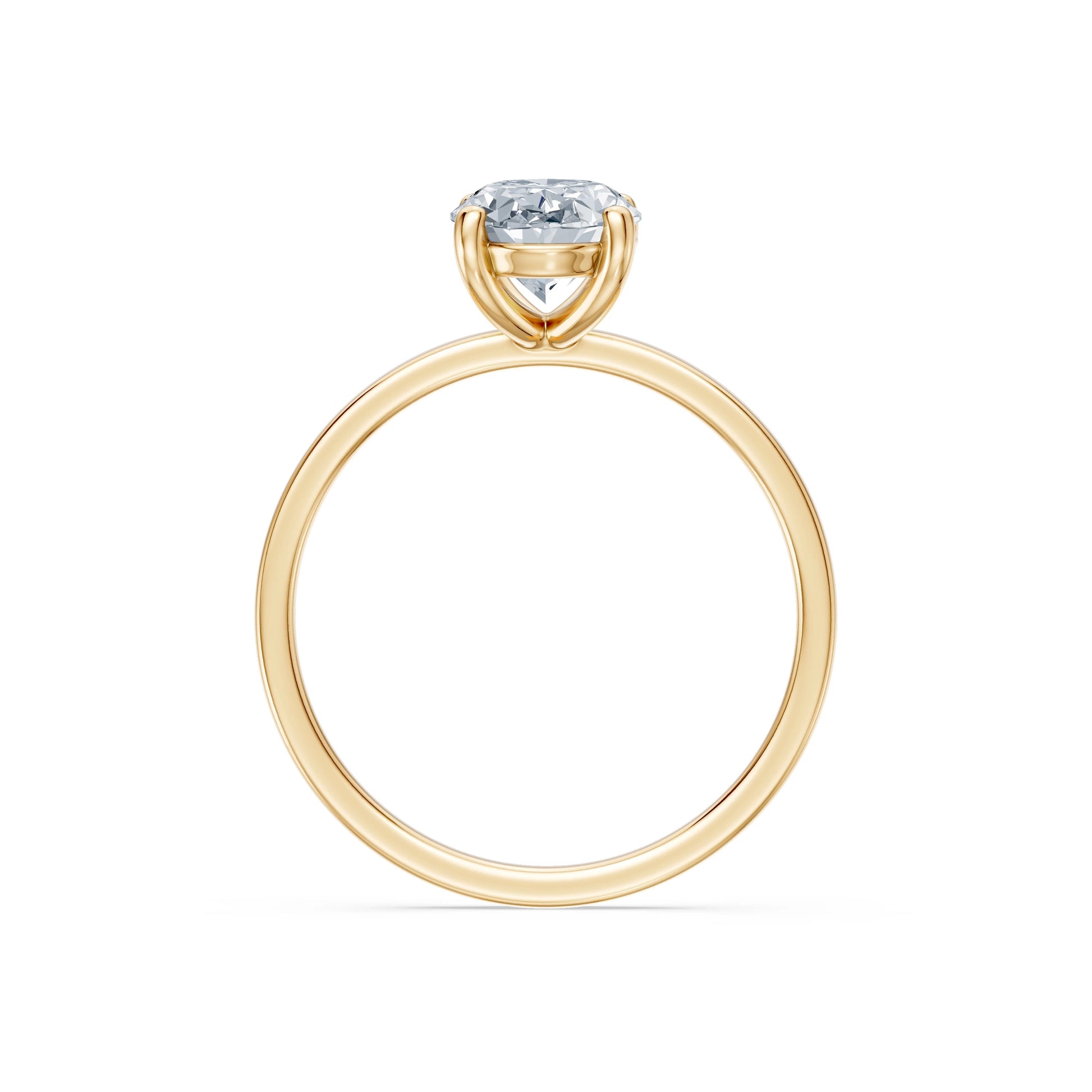 Oval Lab Grown Diamond Solitaire Engagement Ring 1.5ct by Qutahia Jewellery