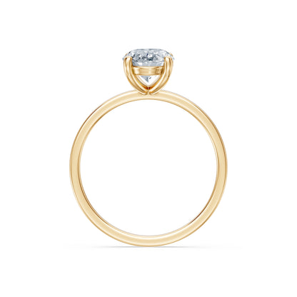 Oval Lab Grown Diamond Solitaire Engagement Ring 1.5ct by Qutahia Jewellery