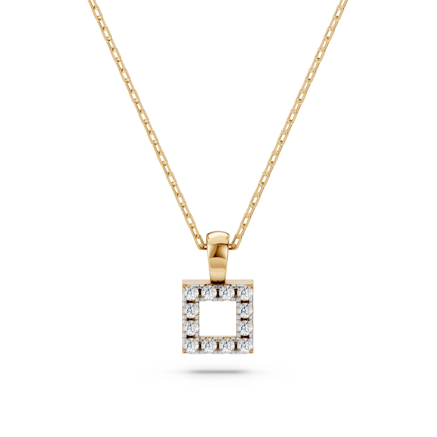 Minimalism Necklace (Round), 0.06 ct — 104-10079