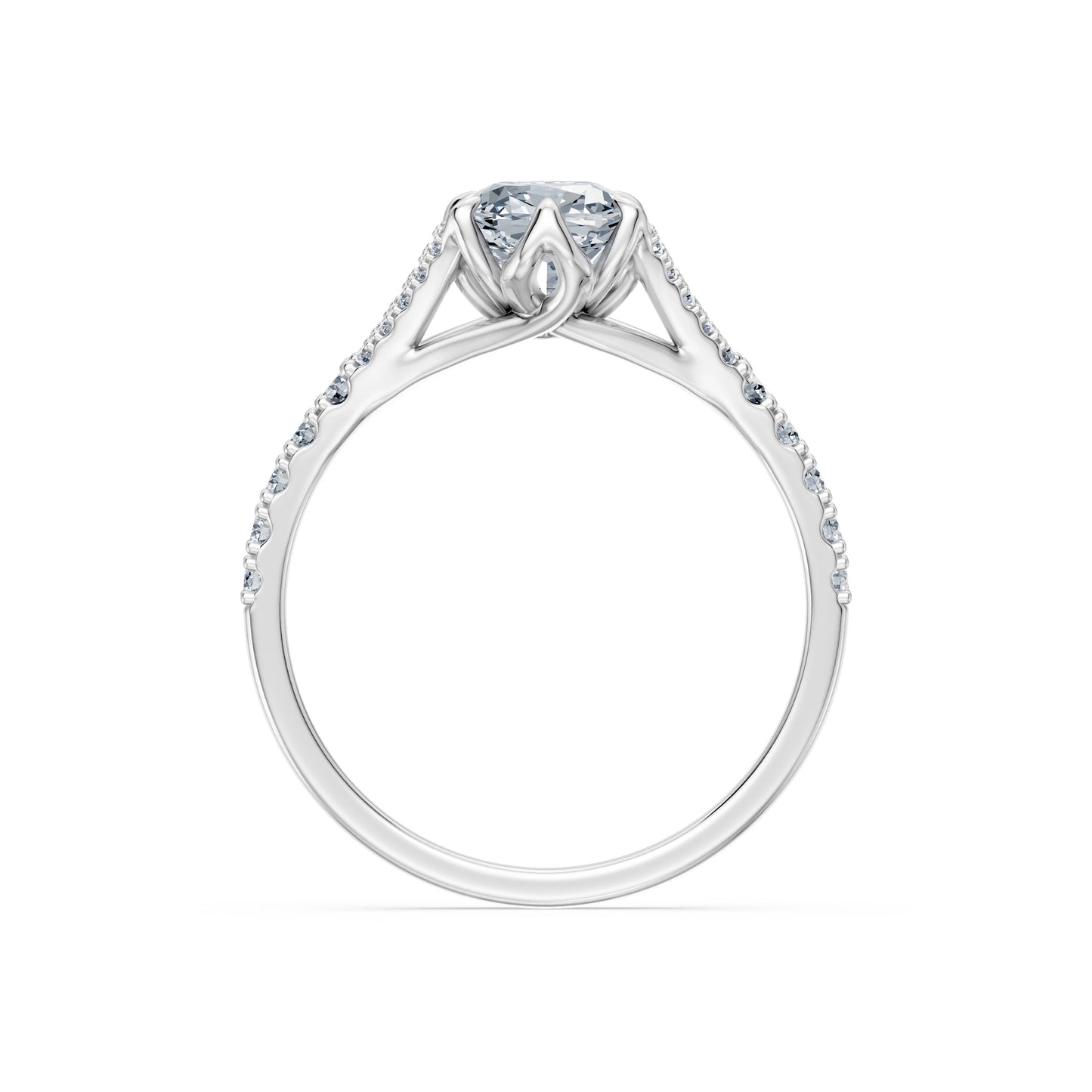 Cushion Lab Grown Diamond Micro Pave Eternity Ring 1.5ct by Qutahia Jewellery