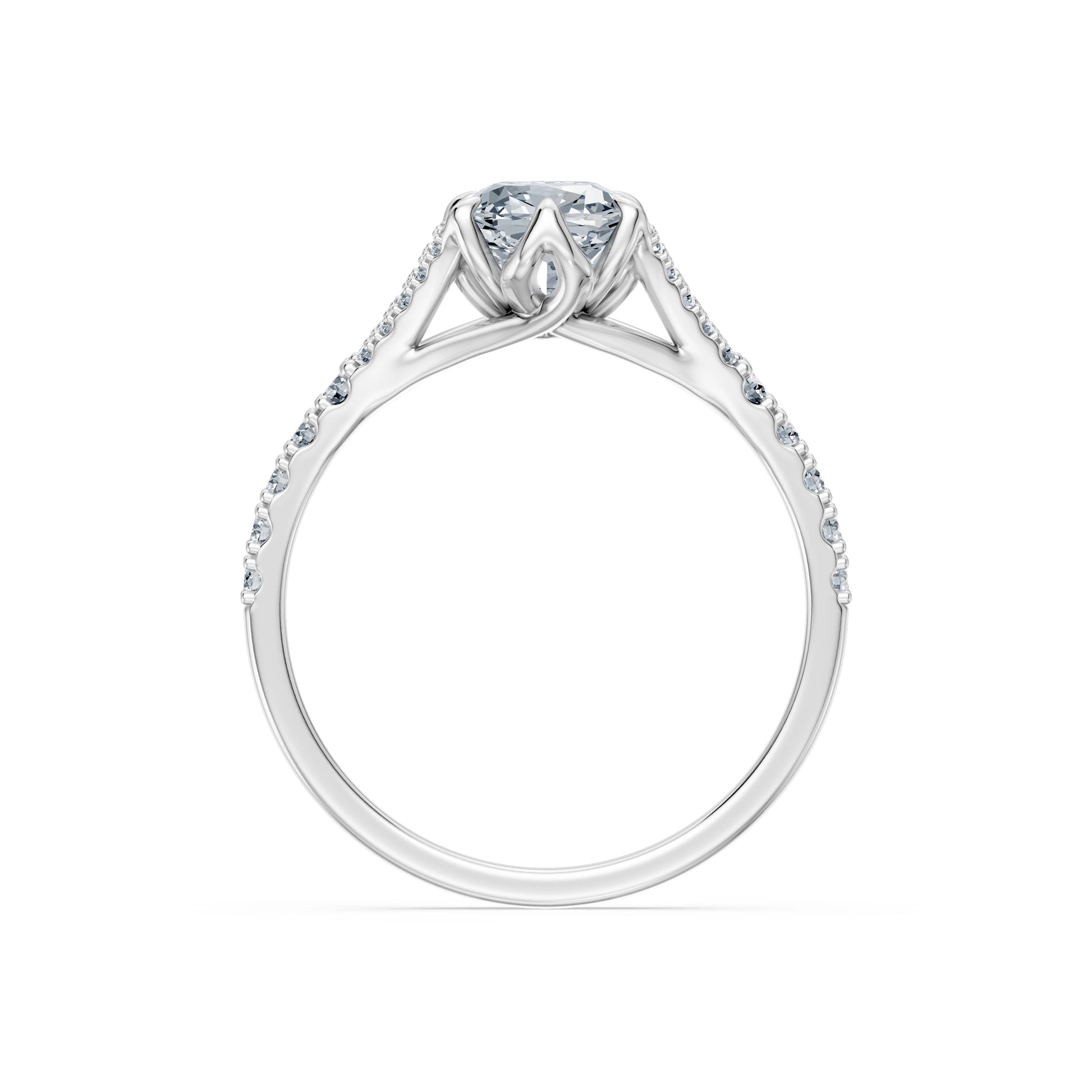 Cushion Lab Grown Diamond Micro Pave Eternity Ring 1.5ct by Qutahia Jewellery
