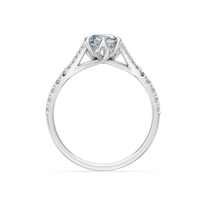 Cushion Lab Grown Diamond Micro Pave Eternity Ring 1.5ct by Qutahia Jewellery