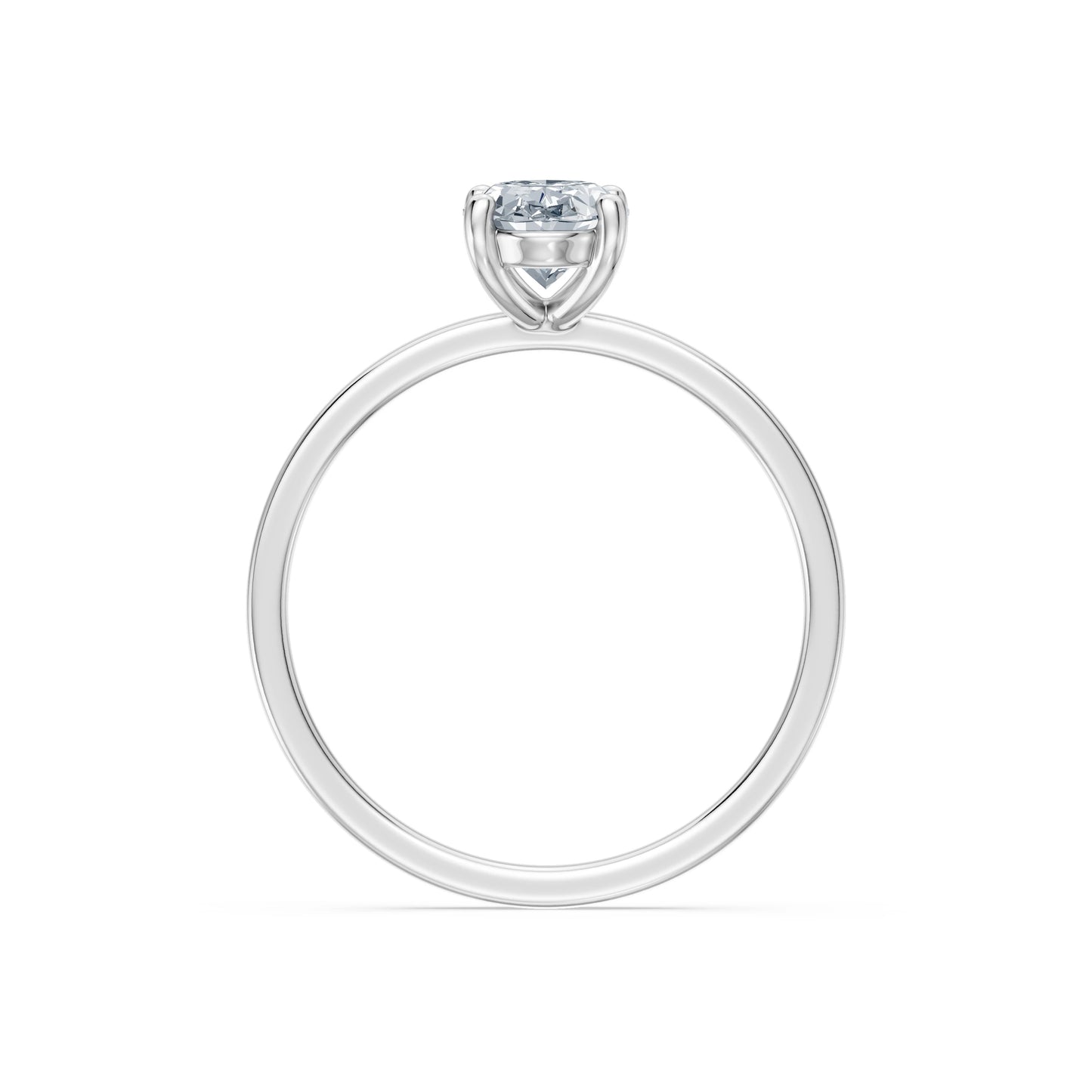 Oval Lab Grown Diamond Solitaire Engagement Ring 1.0ct by Qutahia Jewellery