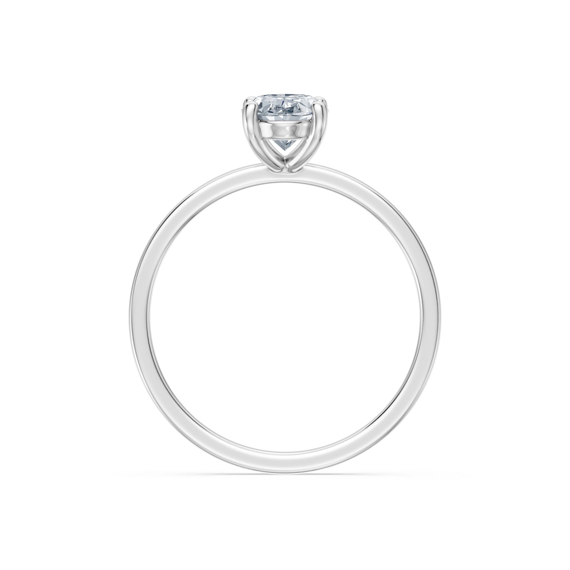 Oval Lab Grown Diamond Solitaire Engagement Ring 1.0ct by Qutahia Jewellery